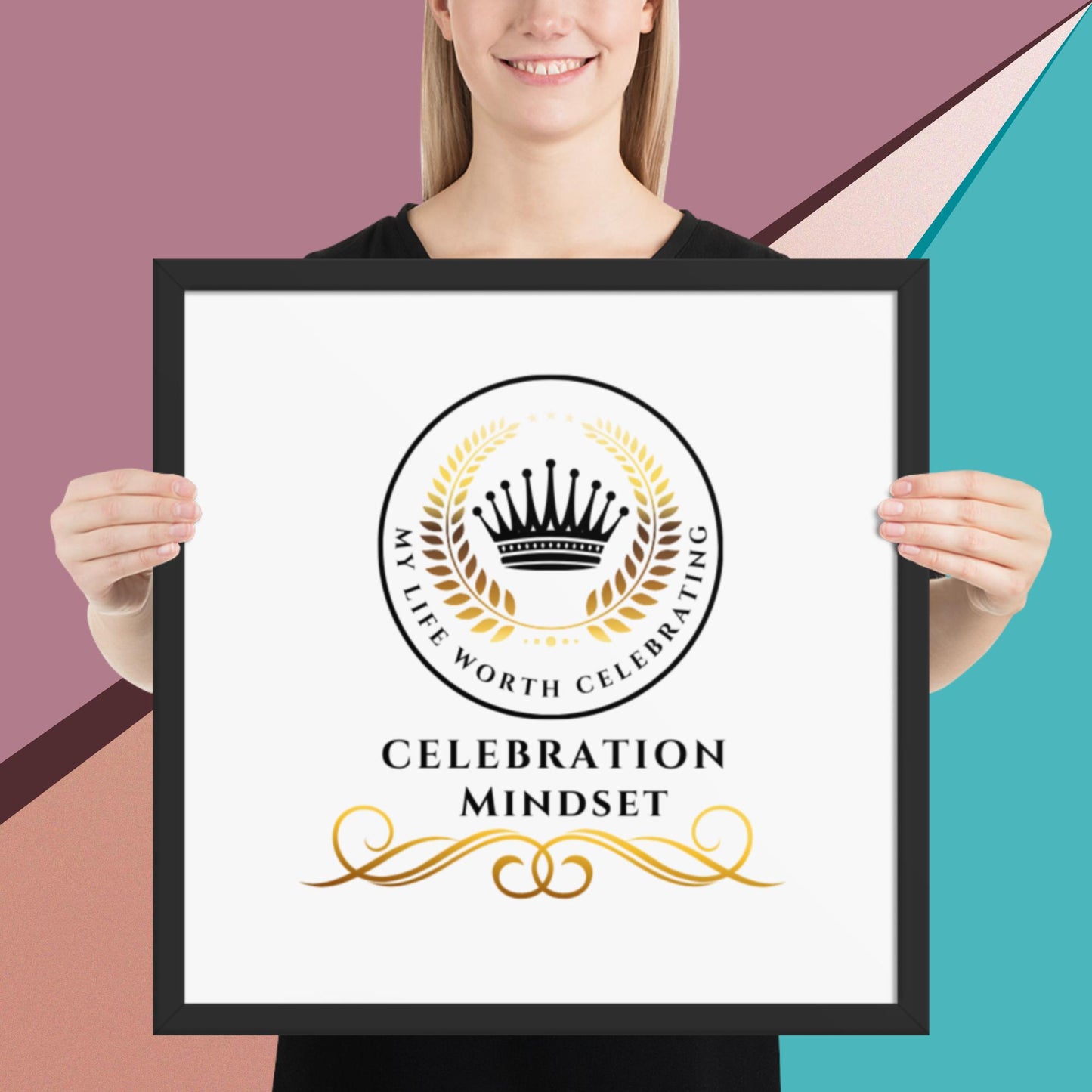 Celebration Mindset Framed poster
