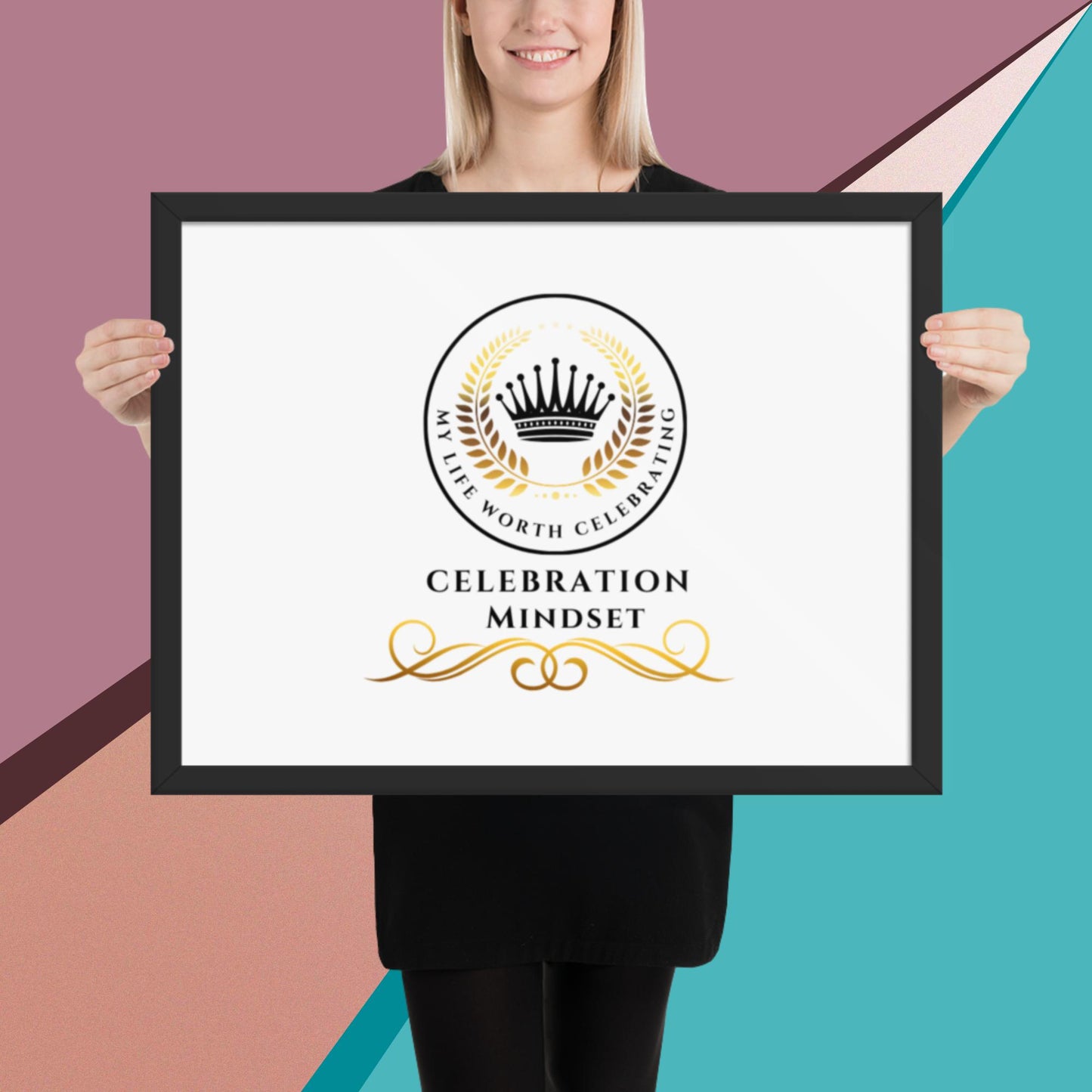 Celebration Mindset Framed poster