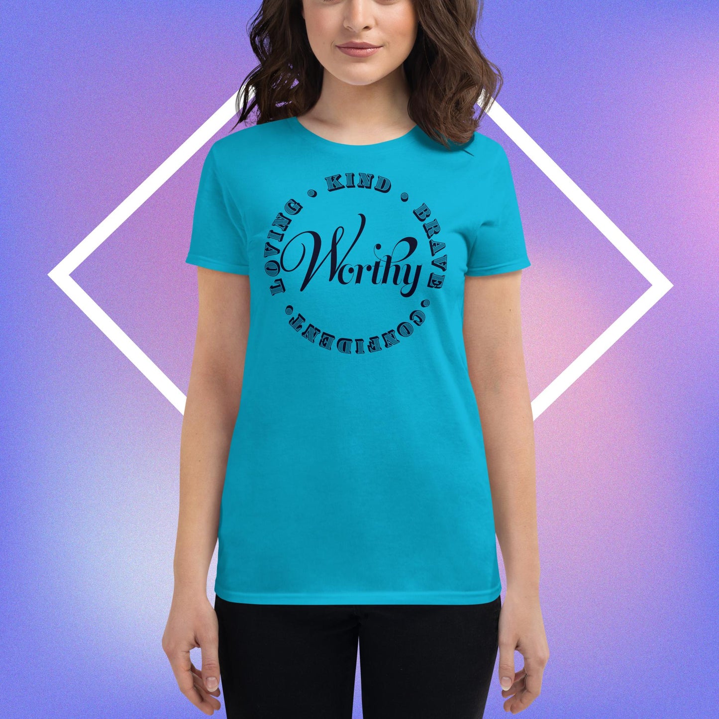Celebration Mindset Exclusive: Worthy. Women's short sleeve t-shirt