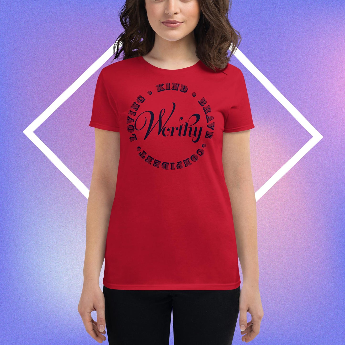 Celebration Mindset Exclusive: Worthy. Women's short sleeve t-shirt