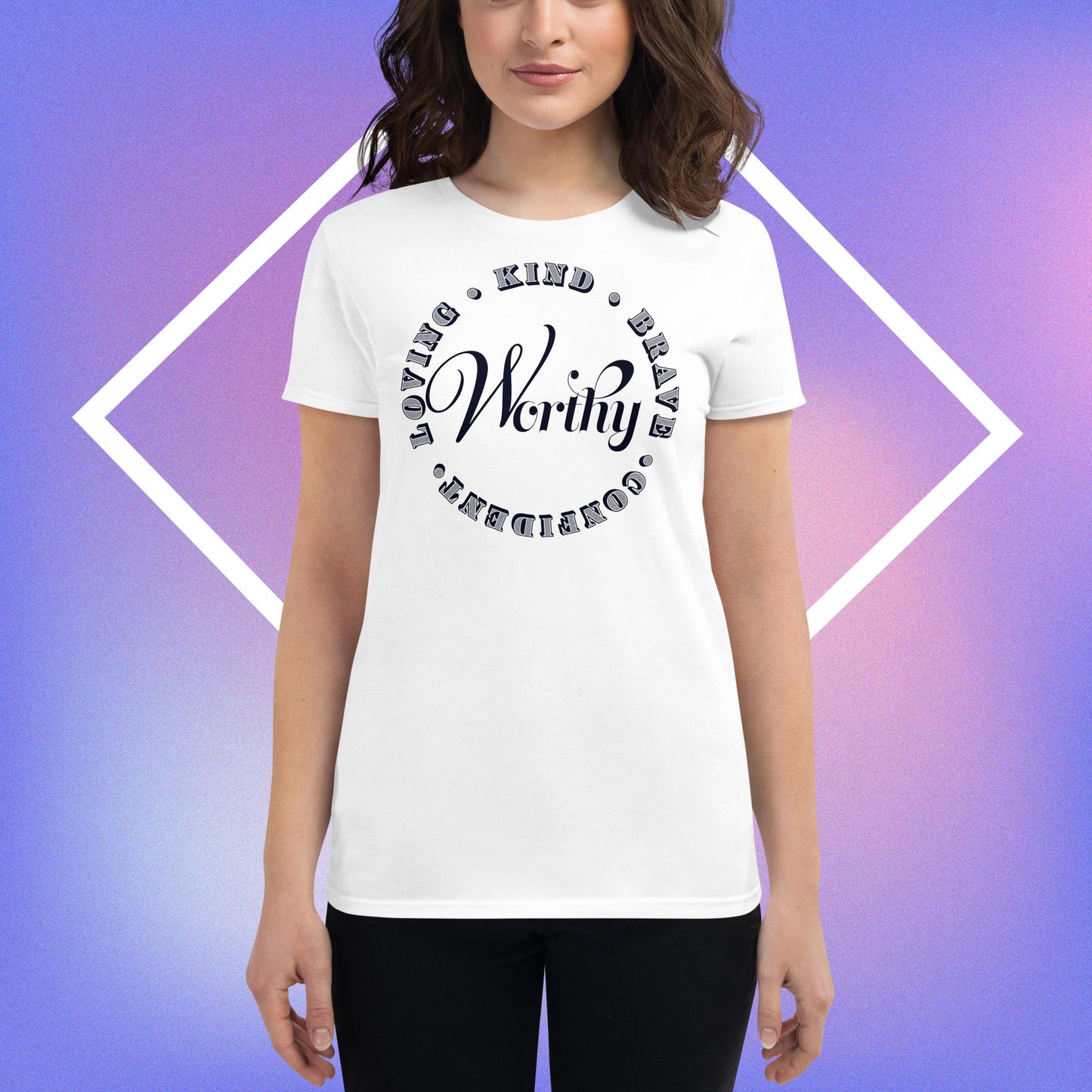 Celebration Mindset Exclusive: Worthy. Women's short sleeve t-shirt