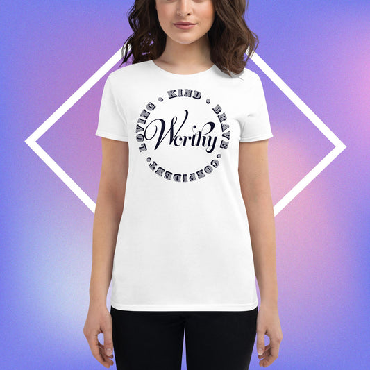Celebration Mindset Exclusive: Worthy.  Women's short sleeve t-shirt